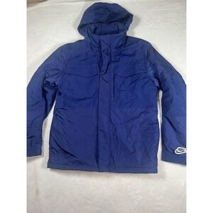 Nike Jacket Mens Small Blue Hooded Insulated Winter Parka Full Zip CV5562-492